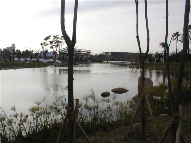 The lake at the flower show